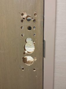 holes in door