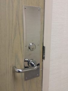 new lock put on door
